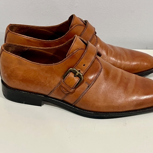 NavyBoot Swiss Made Men’s Dress Shoes EU 41 US 8-8.5 Brown Leather w/ Buckle - Picture 7 of 9